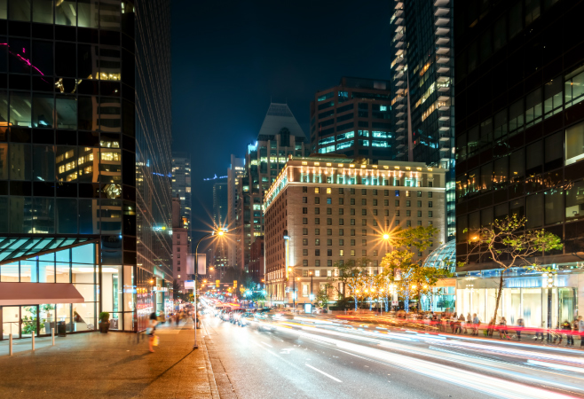 Granville Street is downtown Vancouver's lively entertainment strip, packed with unique shops, restaurants, and nightlife Granville Street is downtown Vancouver's lively entertainment strip, packed with unique shops, restaurants, and nightlife