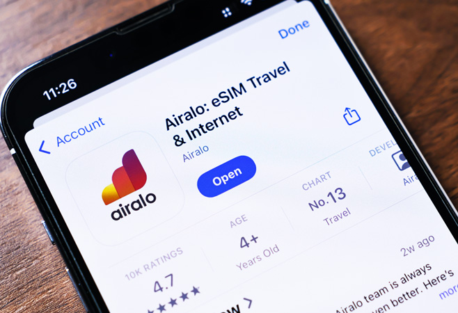 Buy eSIMs for local, regional, and global coverage when you're abroad.