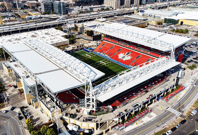 BMO Field is a great place to watch a soccer match, and it's extremely easy to get to via public transit