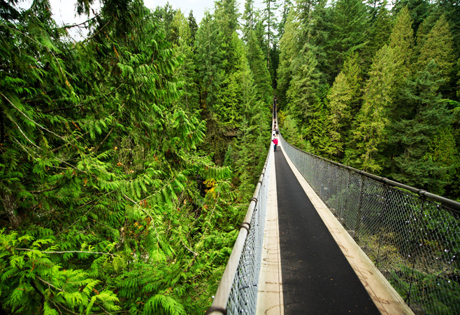 The Capilano Suspension Bridge in Vancouver is a must-visit attraction for outdoor enthusiasts and thrill-seekers. The Capilano Suspension Bridge in Vancouver is a must-visit attraction for outdoor enthusiasts and thrill-seekers.