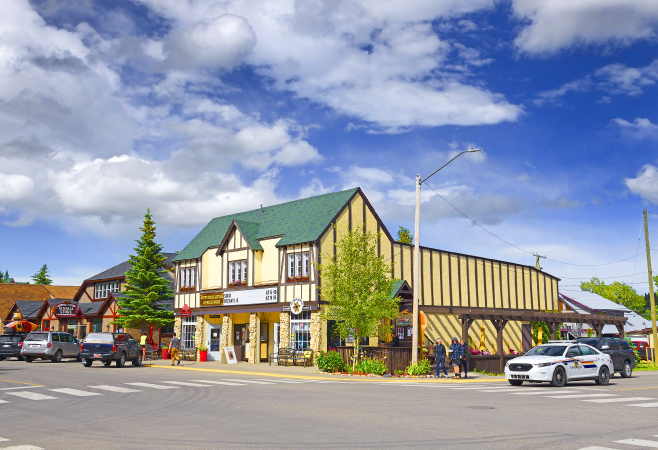 Waterton Village is a vibrant, low-key, rustic town with local businesses, fine dining, and unique retail shops, offering a peaceful, authentic experience.