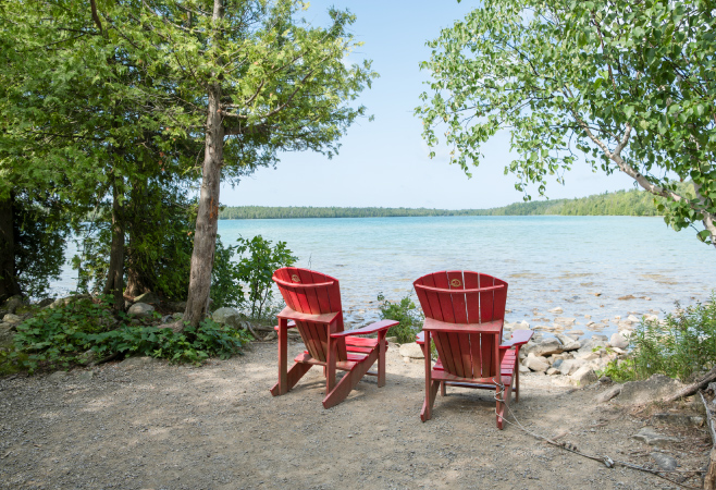 oneibccom2024 Cyprus Lake is the best spot for a cool off or swim while camping in Bruce Peninsula National Park.