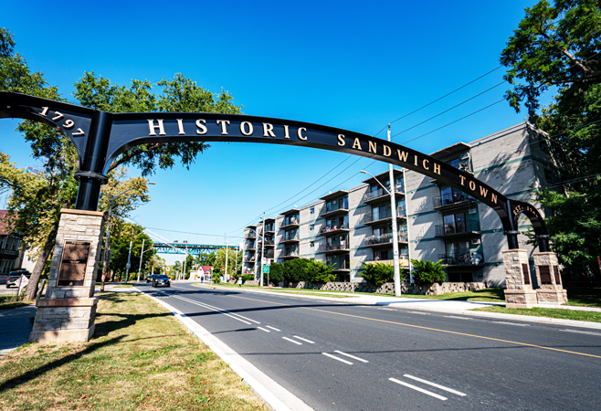Sandwich Town, established in 179, is one of Ontario's oldest settlements, located in Windsor, and is experiencing a revival in business and culture. Sandwich Town, established in 179, is one of Ontario's oldest settlements, located in Windsor, and is experiencing a revival in business and culture.