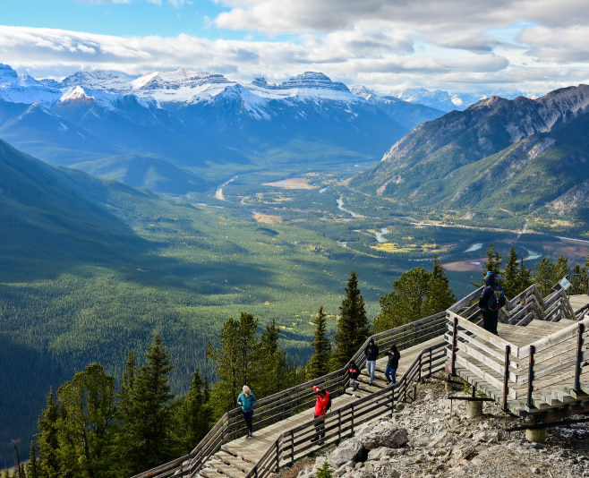 The mountains of Canada showcase the country's rich biodiversity, from dense forests to icy lakes, to grizzly bears and bighorn sheep