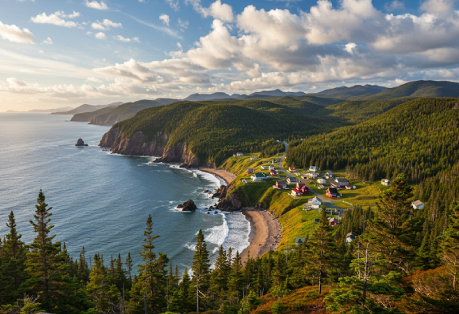 Cape Breton Island tells its story through rugged cliffs and the trails that crisscross its landscape Cape Breton Island tells its story through rugged cliffs and the trails that crisscross its landscape