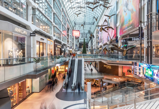 CF Toronto Eaton Centre is one of the shopping places in Canada within downtown Toronto CF Toronto Eaton Centre is one of the shopping places in Canada within downtown Toronto