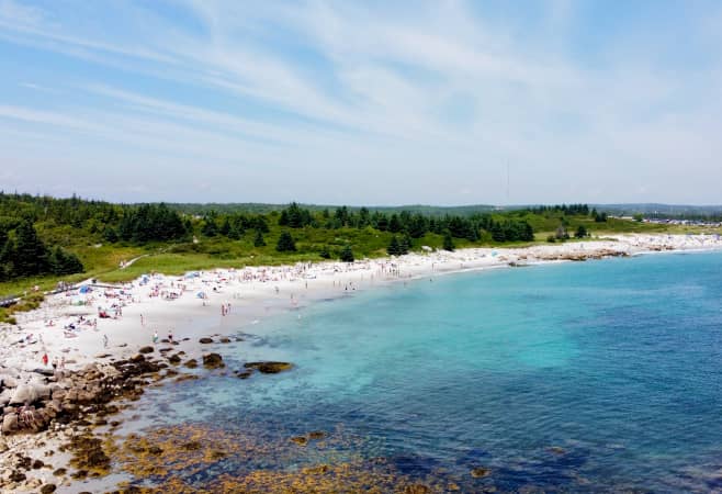 This beautiful park has 3 white-sand crescent beaches to enjoy with boardwalks to the first 2 beaches and 2 vault-toilet facilities. This beautiful park has 3 white-sand crescent beaches to enjoy with boardwalks to the first 2 beaches and 2 vault-toilet facilities.