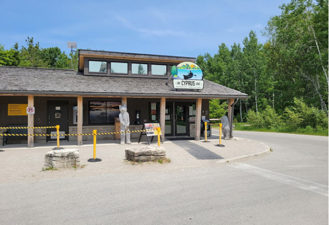oneibccom2024 Cyprus Lake Campground is a base for hiking and relaxing, with amenities like showers, drinking water, and a boat launch