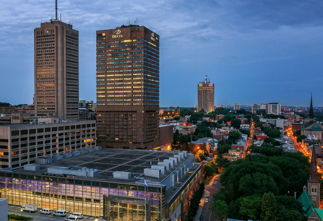 Delta Hotels by Marriott Quebec offers on-site dining options, complimentary Wi-Fi, modern rooms and amenities Delta Hotels by Marriott Quebec offers on-site dining options, complimentary Wi-Fi, modern rooms and amenities