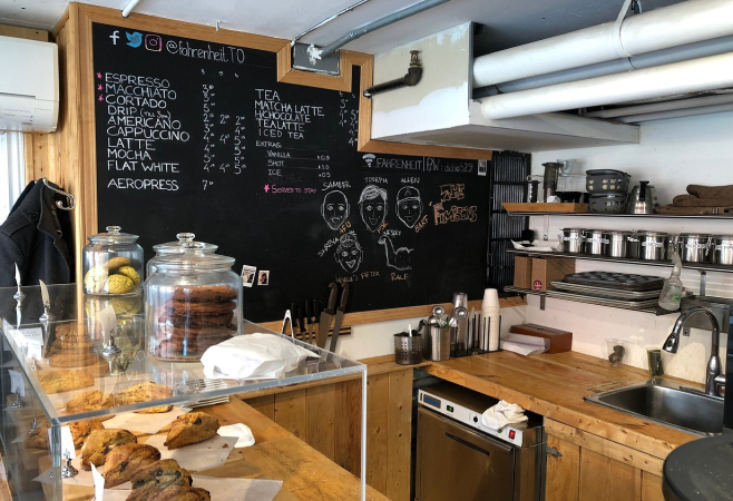 The café is proudly serving espresso on a Dalla Corte Pro with coffee roasted by Toronto's Pilot Coffee Roasters The café is proudly serving espresso on a Dalla Corte Pro with coffee roasted by Toronto's Pilot Coffee Roasters