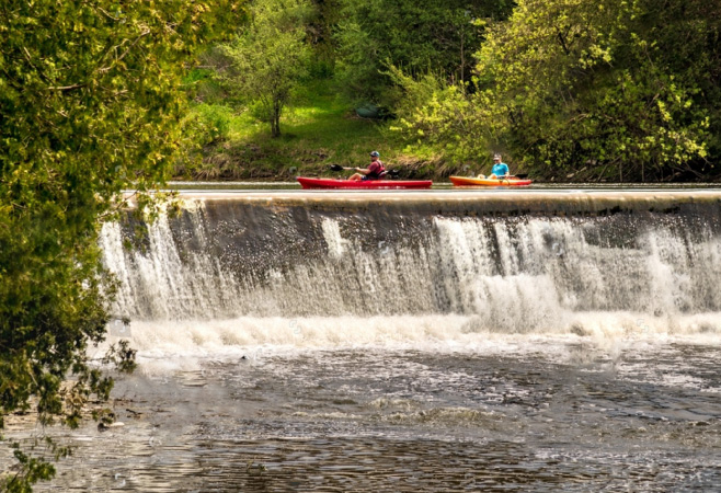 Kayaking is a great way to get active and connect with the Grand River. Kayaking is a great way to get active and connect with the Grand River.