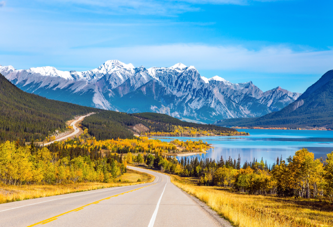 Abraham Lake is renowned for its stunning jade-colored water Abraham Lake is renowned for its stunning jade-colored water