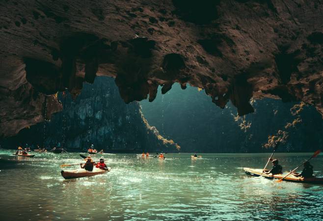 This activity allows you to  navigate the cave's waters at your own pace and observing the diverse ecosystem.