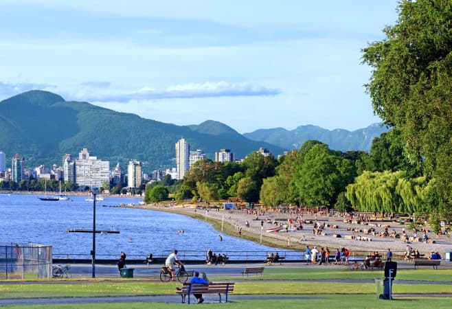 Kits Beach is one of Vancouver's favorite summertime hangouts Kits Beach is one of Vancouver's favorite summertime hangouts.