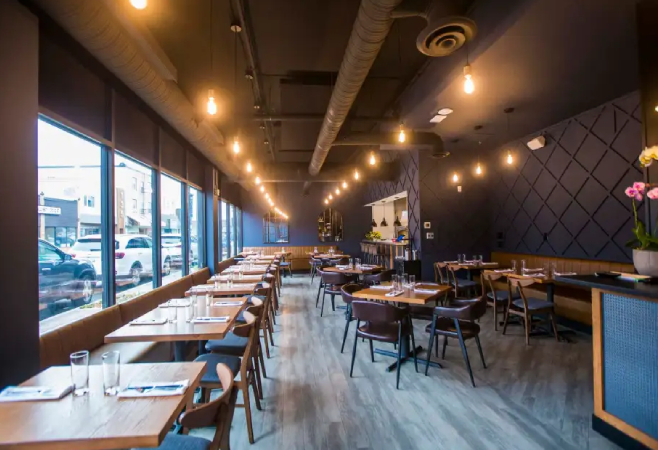 From the moment you walk in, the warm and stylish ambiance sets the tone for a memorable dining experience.