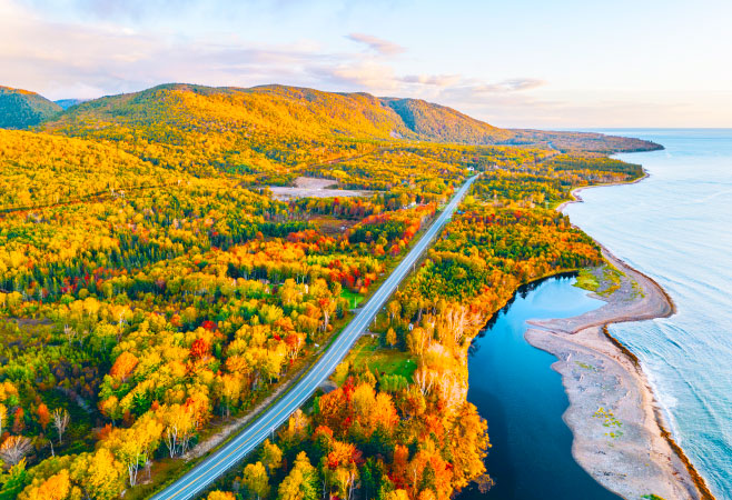 The Cabot Trail is a breathtaking 298km scenic drive with stunning beauty and quaint fishing villages