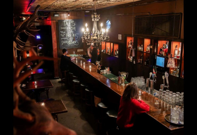 The Narrow Lounge is a hidden, 1920s speakeasy-style bar with a narrow layout, classic cocktails, and simple food, open late. The Narrow Lounge is a hidden, 1920s speakeasy-style bar with a narrow layout, classic cocktails, and simple food, open late.