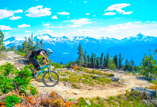 Whistler Mountain Bike Park offers an unbeatable setting for mountain biking